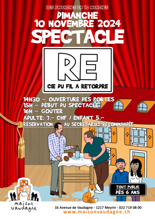 Dimanche 10 novembre 2024 - Spectacle RE dès 6 ans